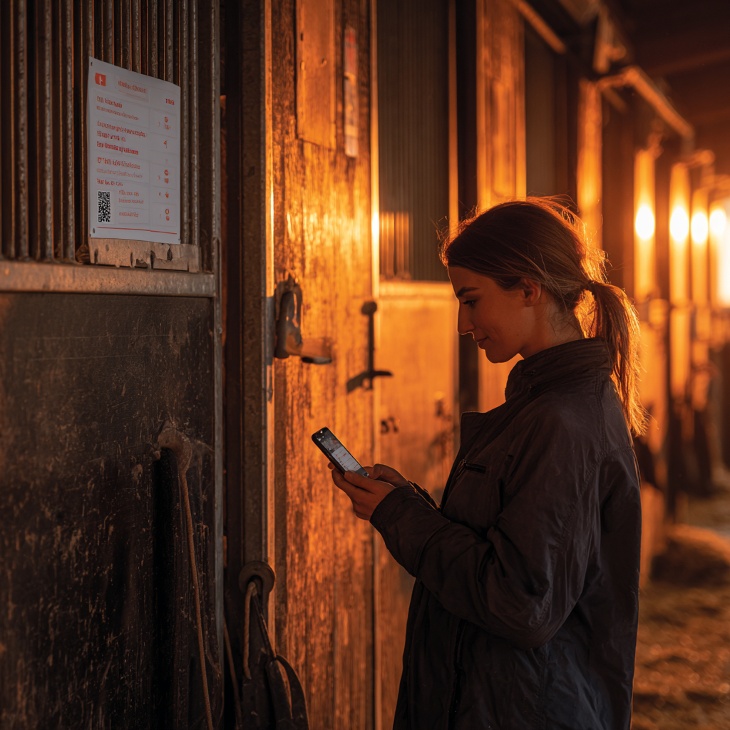 Stable with QR code